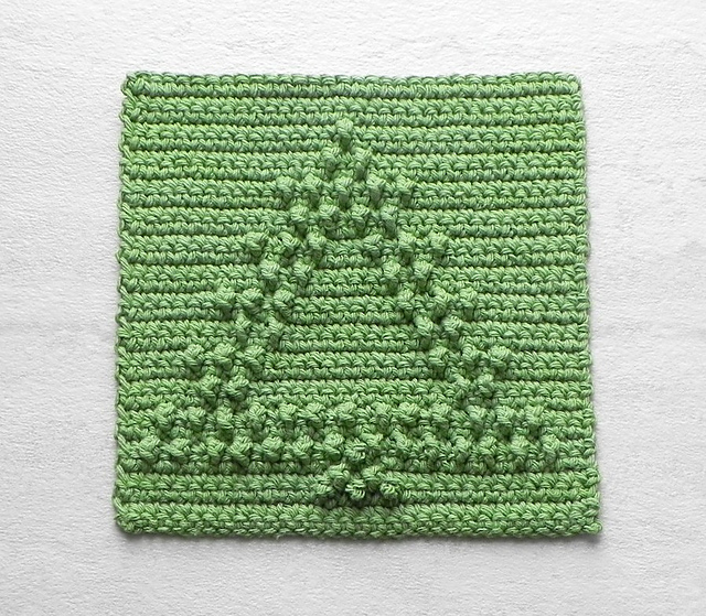 Christmas Tree Crochet Dishcloth