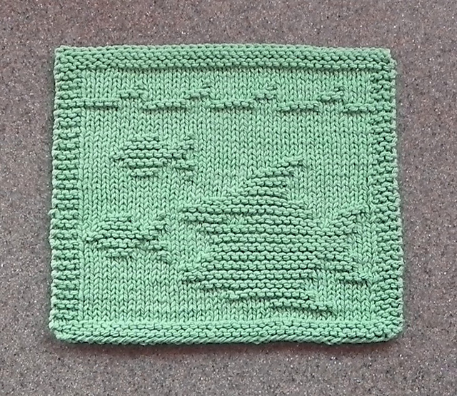 Ravelry FISH Knit Dish Cloth pattern by Aunt Susan