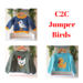 C2C Jumper Birds pattern 