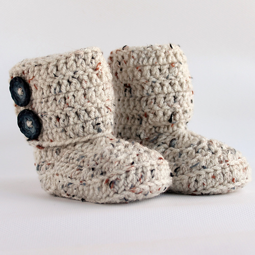 Ravelry: Two Button Wrap Baby Boots pattern by Melissa