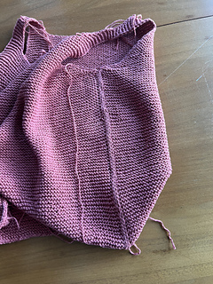 After seaming with decorative side detail intact 