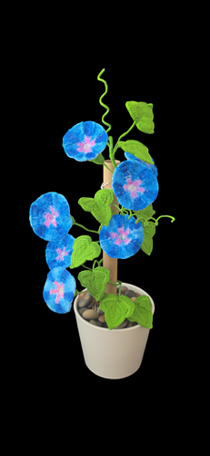 Crochet Morning Glory flowers