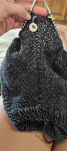 Stitch marker is marking 10 inc rows