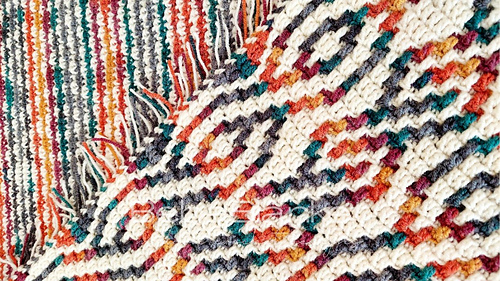 The edge before working the double border