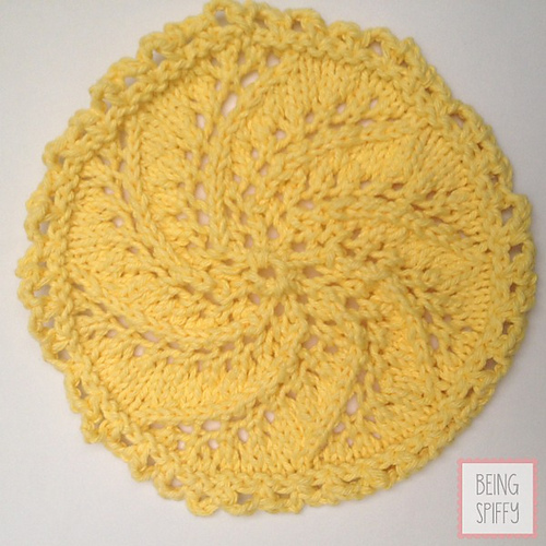 Ravelry Lemon Swirl Knit Dishcloth pattern by Jill Swensen