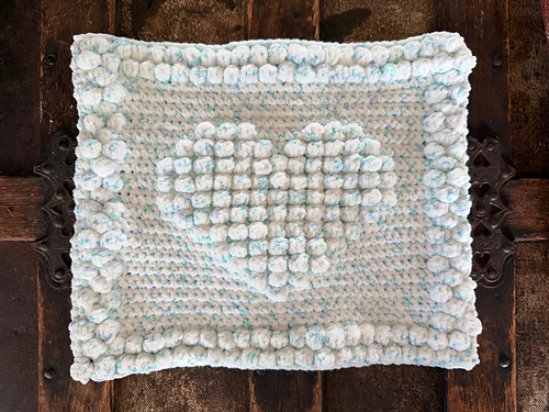 Large Bobble Heart Granny Square