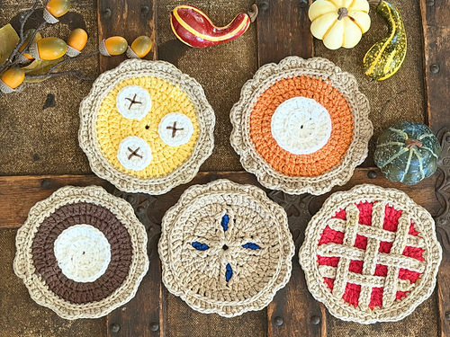 Holiday Pie Coaster Set