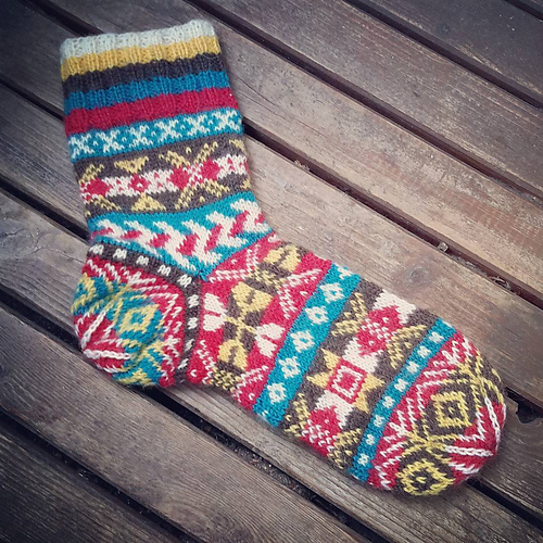 Ravelry Fair Isle Socks pattern by Shetland Museum