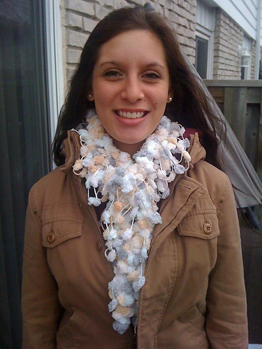 1 skein Pom-Pom Scarf photo 1
