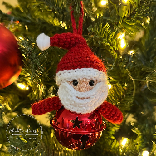 Santa Jingle Bell Ornament - Sonya Blackstone