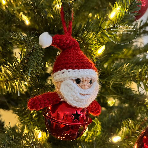 Santa Jingle Bell Ornament - Sonya Blackstone