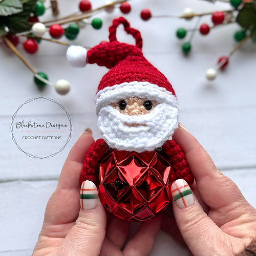 Santa Jingle Bell Ornament - Sonya Blackstone