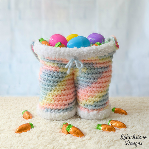 Ravelry Funny Bunny Pants Easter Basket pattern by Sonya Blackstone
