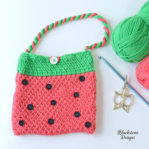Tunisian Watermelon Bag photo 3