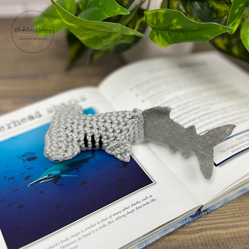 Ravelry Shark Bookmarks pattern by Sonya Blackstone