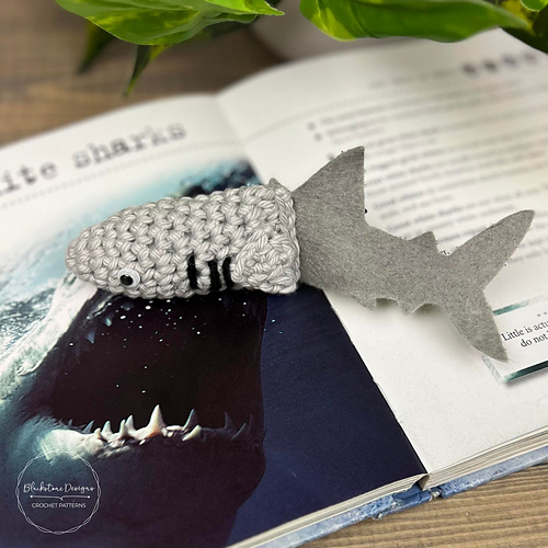 Ravelry Shark Bookmarks pattern by Sonya Blackstone
