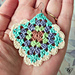 Granny Square Ruffle Earrings pattern 