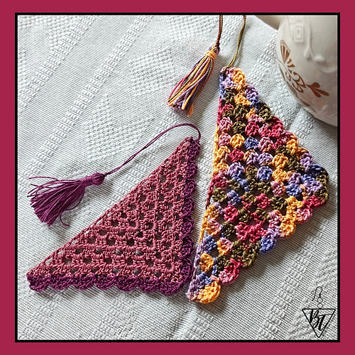 Granny Triangle Ruffle Bookmark
