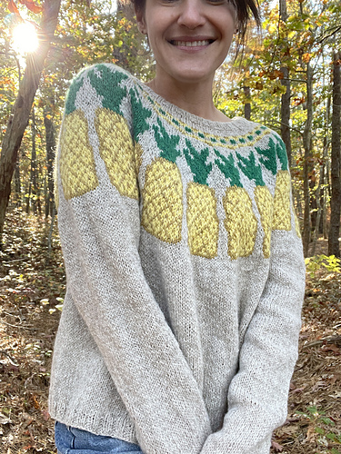 Ravelry: Pineapples Pullover pattern by Annie Lupton