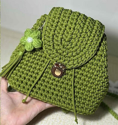 Drawstring Flap Backpack