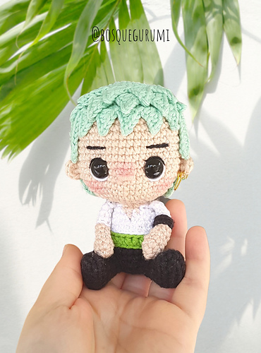 Roronoa Zoro amigurumi (One Piece) - Paola F. Sousa