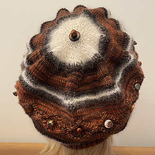 Delectable Slouch Hat: Version 3 Chocolate Spice (back view)