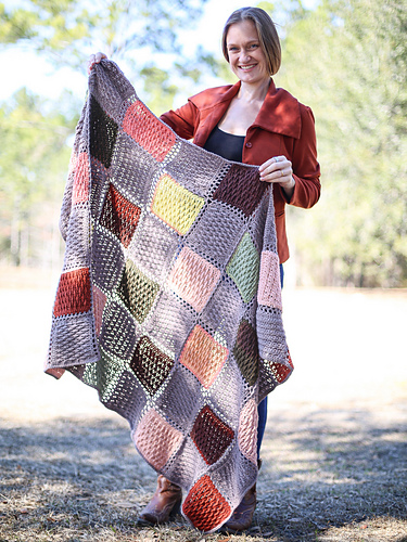Alpine Patchwork Squares Blanket