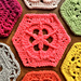 All the hexies: Neon Pink pattern