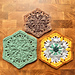 All the hexies: Persian Green pattern