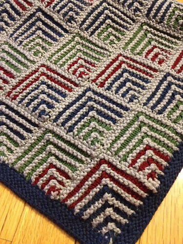Mitered Knit Baby Blanket photo 3