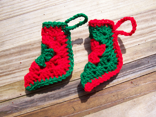 Granny Square Stocking Ornament photo 3