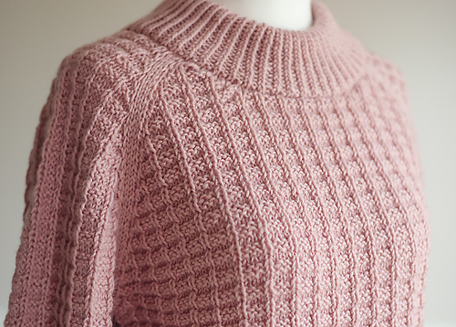 Woolly Waffle Genser - byBubblegirlKnits
