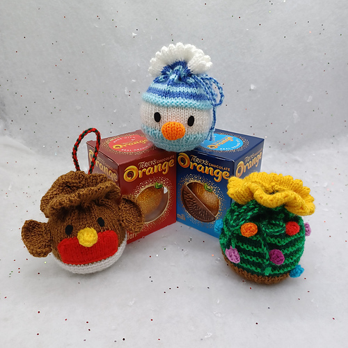 Ravelry: Christmas Gift Bag Chocolate Orange Covers ❄️ pattern