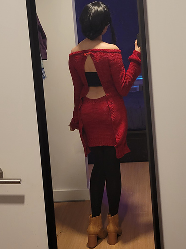 yor forger red sweater dress Yor Forger Dress