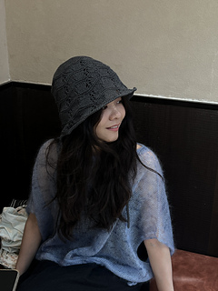 Size m; 3.5mm needles; Model’s head circumference is 56cm. Color:12.