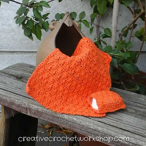 Orange Shells Washcloth photo 1
