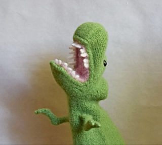 crochet dinosaur puppet