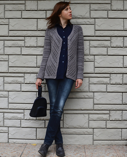 Ravelry: Textured diagonal jacket pattern by conceptcreative.store