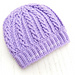 Candlewick Cable Beanie pattern 
