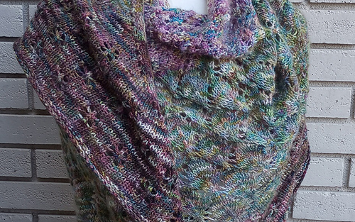 Four Seasons Shawl using Vivaldi's Four Seasons Colorways on Buttery Soft DK