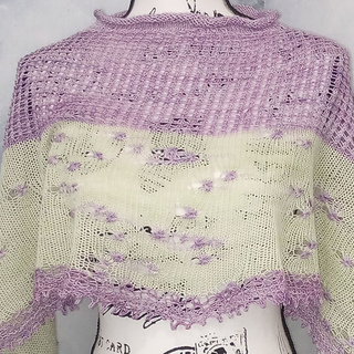 Field of Flowers Ponchette with Lilac and Wisteria by Purple Lamb