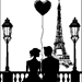 Overlay Mosaic "LOVE IN PARIS" pattern 
