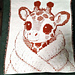 Mosaic "BABY GIRAFFE" for baby bed pattern