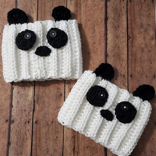Peek-a-boo Panda Boot cuffs photo 1