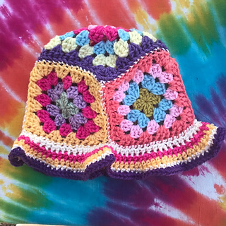 Granny Square Bucket Hat pattern 