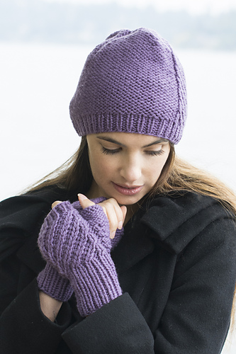 Birch Creek Fingerless Mitts & Hat photo 3