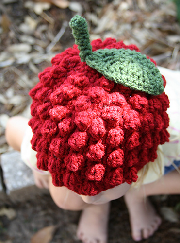 Crochet Bringebær Lue - Catielh