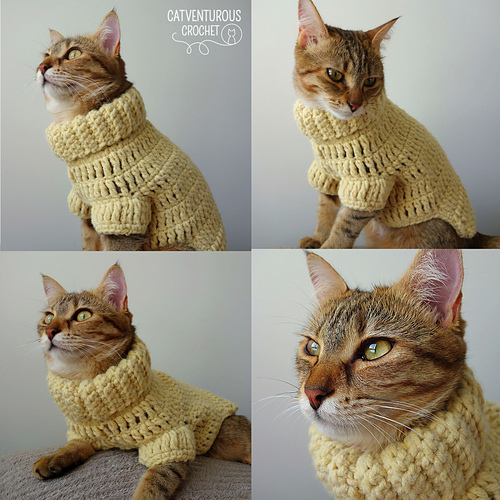 Emma Roll Hals Genser - Catventurous Crochet
