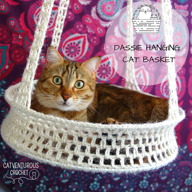 Ravelry Dassie Hanging Cat Basket pattern by Charlotte Gillbanks