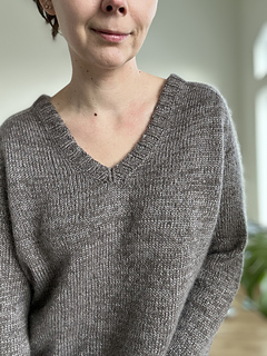 Alternative neckline trim 2: 2x2 ribbed folded collar